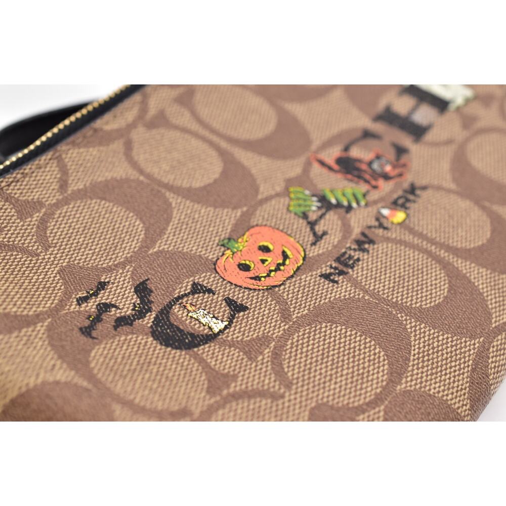 Coach HALLOWEEN Wristlet Bag Cards ID XL Phone Case Witch Bats Cat Pumpkin 2022 - Picture 14 of 14